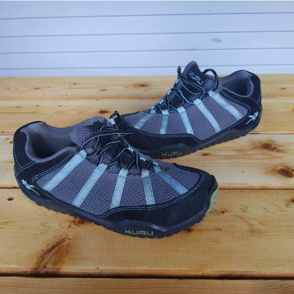 KURU Shoes - Kuru Womens Chicane Trail Hiking Comfort Black Delirium Silver Sneakers W 9.5